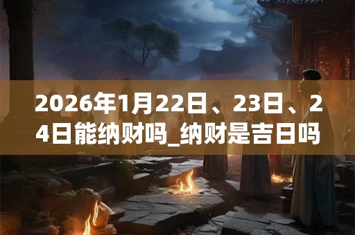 2026年1月22日、23日、24日能纳财吗_纳财是吉日吗 2026年1月22日、23日、24日能纳财吗_纳财是吉日吗