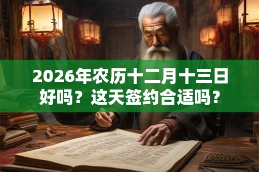 2026年农历十二月十三日好吗?这天签约合适吗? 2026年农历十二月十三日好吗?这天签约合适吗?