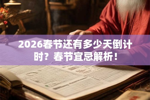 2026春节还有多少天倒计时?春节宜忌解析! 2026春节还有多少天倒计时?春节宜忌解析!
