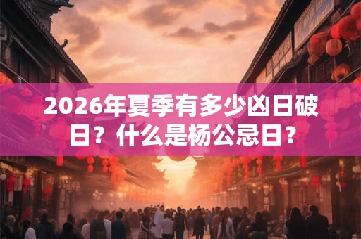 2026年夏季有多少凶日破日?什么是杨公忌日? 2026年夏季有多少凶日破日?什么是杨公忌日?
