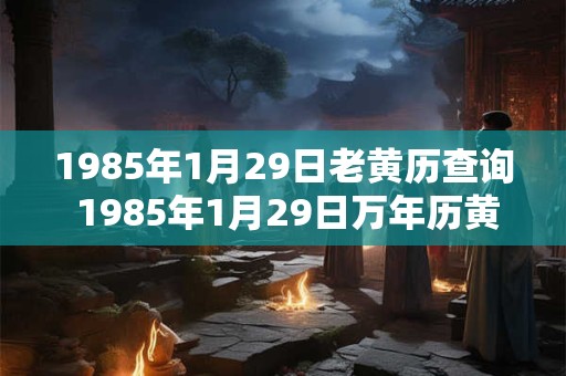 1985年1月29日老黄历查询 1985年1月29日万年历黄道吉日