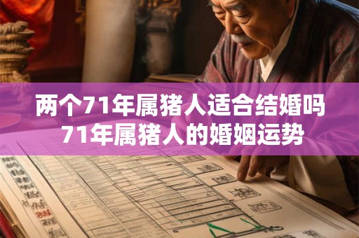 两个71年属猪人适合结婚吗 71年属猪人的婚姻运势