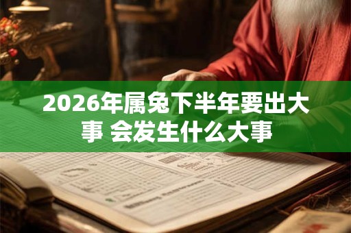 2026年属兔下半年要出大事 会发生什么大事