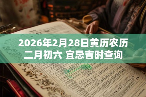 2026年2月28日黄历农历二月初六 宜忌吉时查询