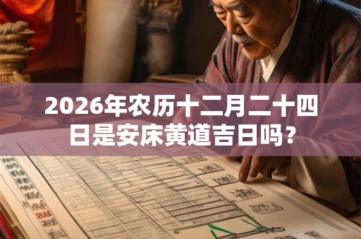 2026年农历十二月二十四日是安床黄道吉日吗？