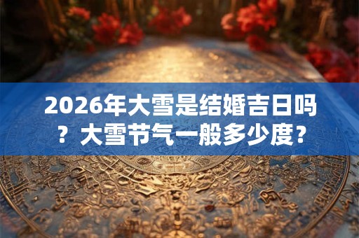 2026年大雪是结婚吉日吗？大雪节气一般多少度？