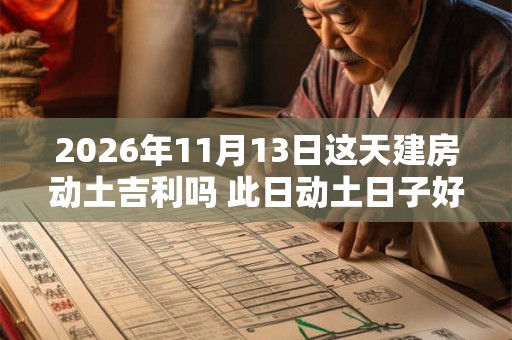 2026年11月13日这天建房动土吉利吗 此日动土日子好吗 2026年11月13日这天建房动土吉利吗 此日动土日子好吗