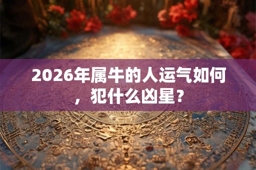 2026年属牛的人运气如何，犯什么凶星？