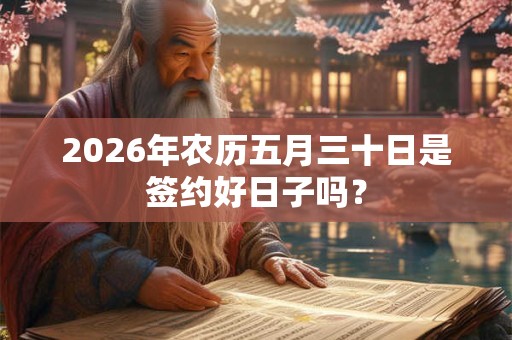 2026年农历五月三十日是签约好日子吗？