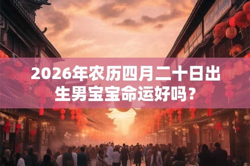 2026年农历四月二十日出生男宝宝命运好吗? 2026年农历四月二十日出生男宝宝命运好吗?