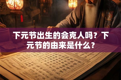 下元节出生的会克人吗？下元节的由来是什么？
