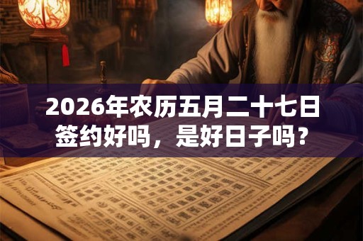 2026年农历五月二十七日签约好吗，是好日子吗？