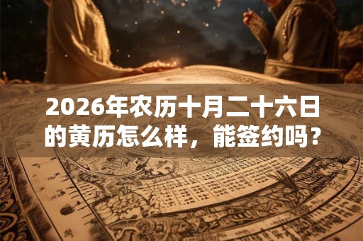 2026年农历十月二十六日的黄历怎么样，能签约吗？
