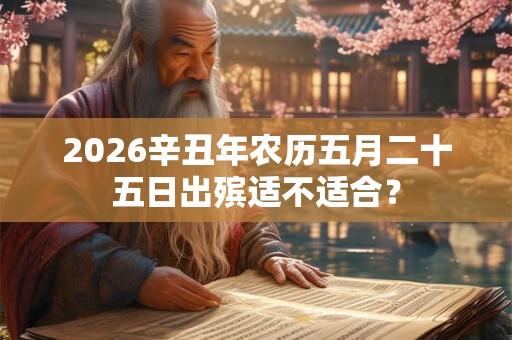 2026辛丑年农历五月二十五日出殡适不适合？