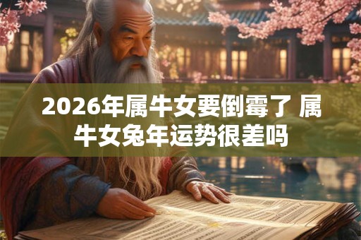 2026年属牛女要倒霉了 属牛女兔年运势很差吗