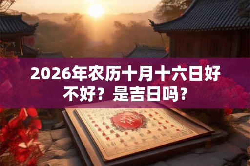 2026年农历十月十六日好不好？是吉日吗？
