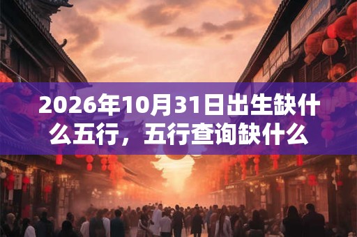 2026年10月31日出生缺什么五行，五行查询缺什么