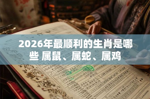 2026年最顺利的生肖是哪些 属鼠、属蛇、属鸡