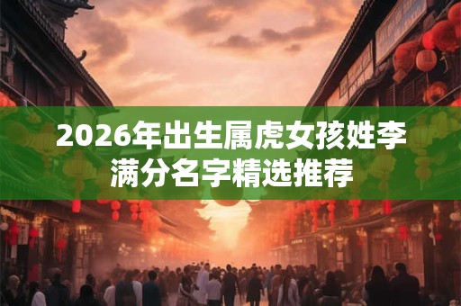 2026年出生属虎女孩姓李满分名字精选推荐