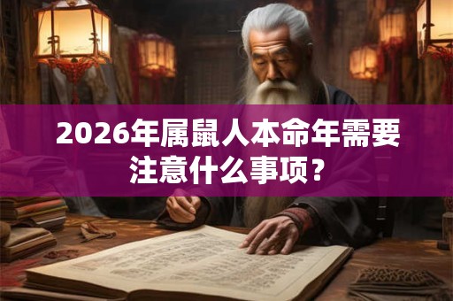 2026年属鼠人本命年需要注意什么事项？