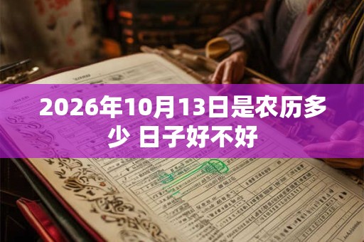 2026年10月13日是农历多少 日子好不好