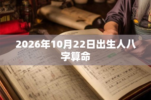2026年10月22日出生人八字算命