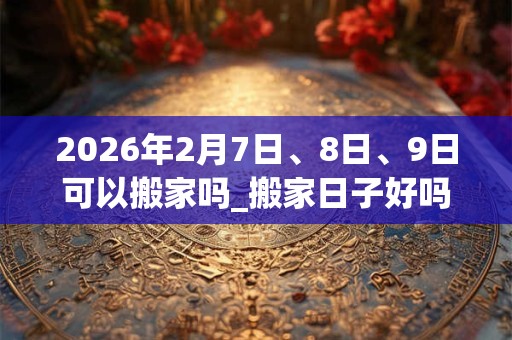 2026年2月7日、8日、9日可以搬家吗_搬家日子好吗 2026年2月7日、8日、9日可以搬家吗_搬家日子好吗