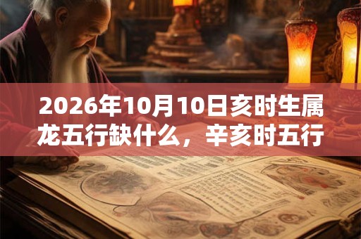 2026年10月10日亥时生属龙五行缺什么，辛亥时五行缺什么