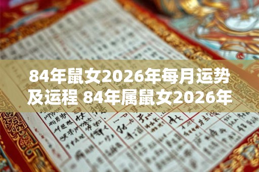 84年鼠女2026年每月运势及运程 84年属鼠女2026年全年运势如何