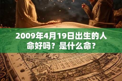 2009年4月19日出生的人命好吗？是什么命？