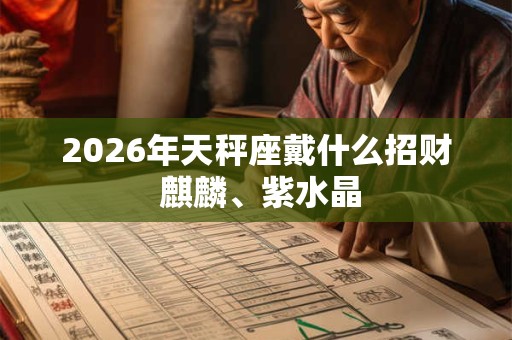 2026年天秤座戴什么招财 麒麟、紫水晶