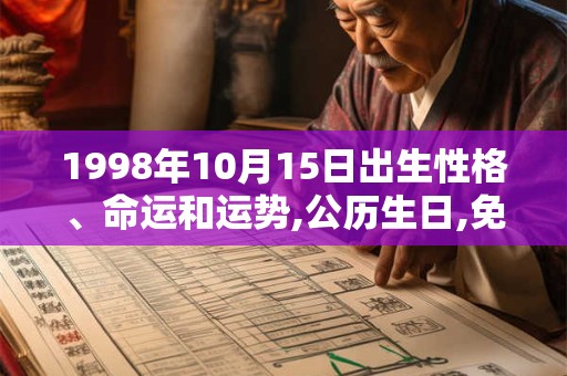 1998年10月15日出生性格、命运和运势,公历生日,免费算命 1998年10月15日出生性格、命运和运势,公历生日,免费算命