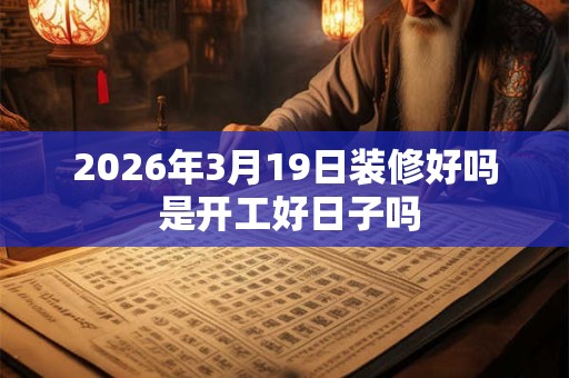 2026年3月19日装修好吗 是开工好日子吗 2026年3月19日装修好吗 是开工好日子吗