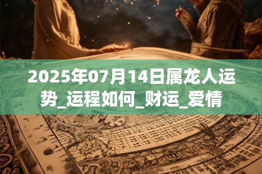 2025年07月14日属龙人运势_运程如何_财运_爱情