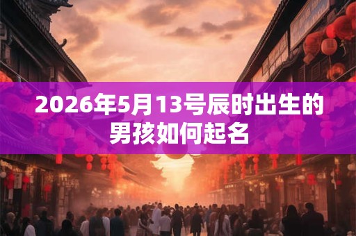 2026年5月13号辰时出生的男孩如何起名