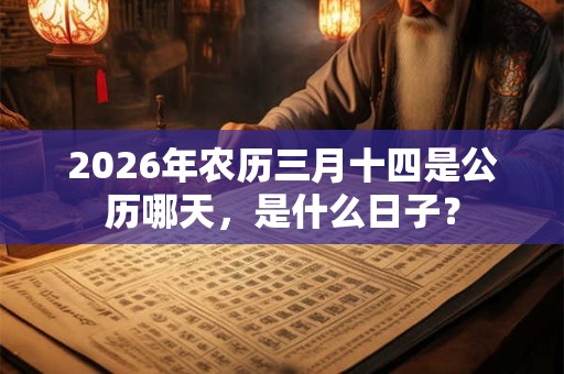 2026年农历三月十四是公历哪天，是什么日子？