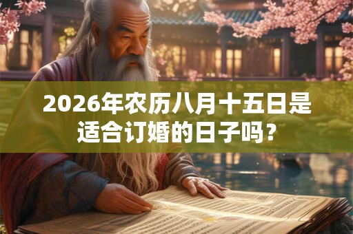 2026年农历八月十五日是适合订婚的日子吗？