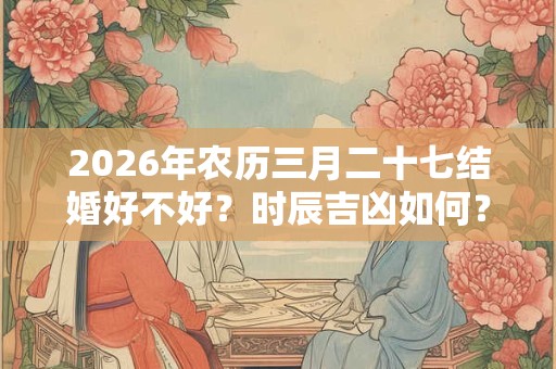 2026年农历三月二十七结婚好不好?时辰吉凶如何? 2026年农历三月二十七结婚好不好?时辰吉凶如何?