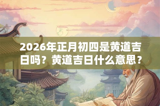 2026年正月初四是黄道吉日吗?黄道吉日什么意思? 2026年正月初四是黄道吉日吗?黄道吉日什么意思?