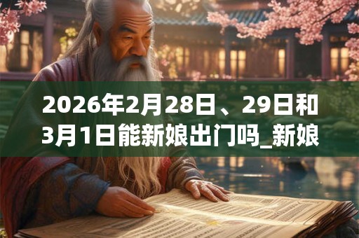 2026年2月28日、29日和3月1日能新娘出门吗_新娘出门是吉日吗