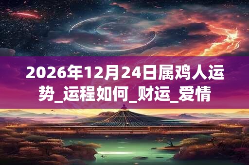 2026年12月24日属鸡人运势_运程如何_财运_爱情
