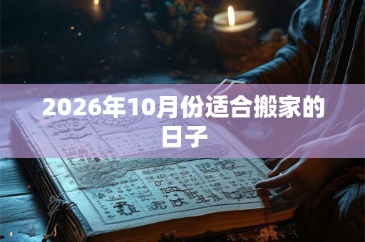 2026年10月份适合搬家的日子 2026年10月份适合搬家的日子