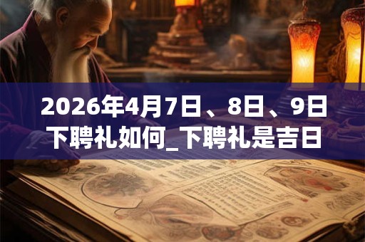 2026年4月7日、8日、9日下聘礼如何_下聘礼是吉日吗 2026年4月7日、8日、9日下聘礼如何_下聘礼是吉日吗