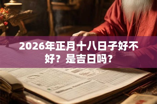 2026年正月十八日子好不好？是吉日吗？