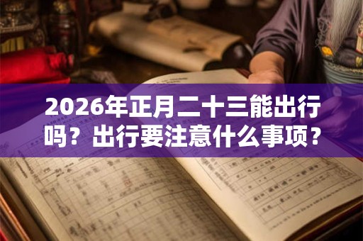 2026年正月二十三能出行吗？出行要注意什么事项？