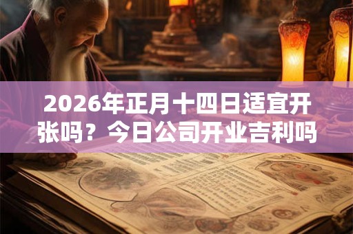 2026年正月十四日适宜开张吗？今日公司开业吉利吗