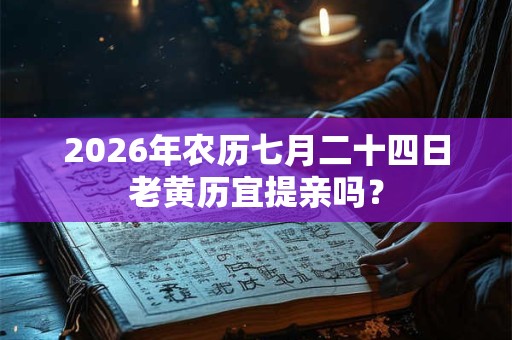 2026年农历七月二十四日老黄历宜提亲吗? 2026年农历七月二十四日老黄历宜提亲吗?