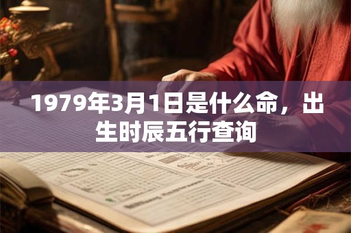 1979年3月1日是什么命，出生时辰五行查询