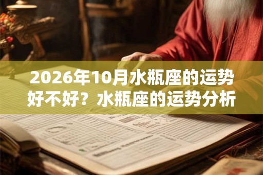 2026年10月水瓶座的运势好不好?水瓶座的运势分析大全 2026年10月水瓶座的运势好不好?水瓶座的运势分析大全