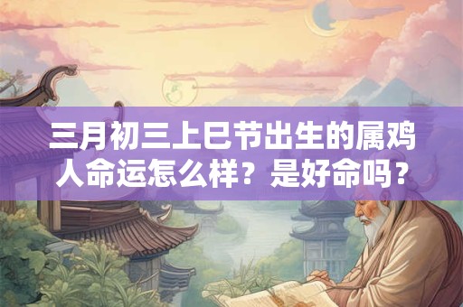 三月初三上巳节出生的属鸡人命运怎么样?是好命吗? 三月初三上巳节出生的属鸡人命运怎么样?是好命吗?